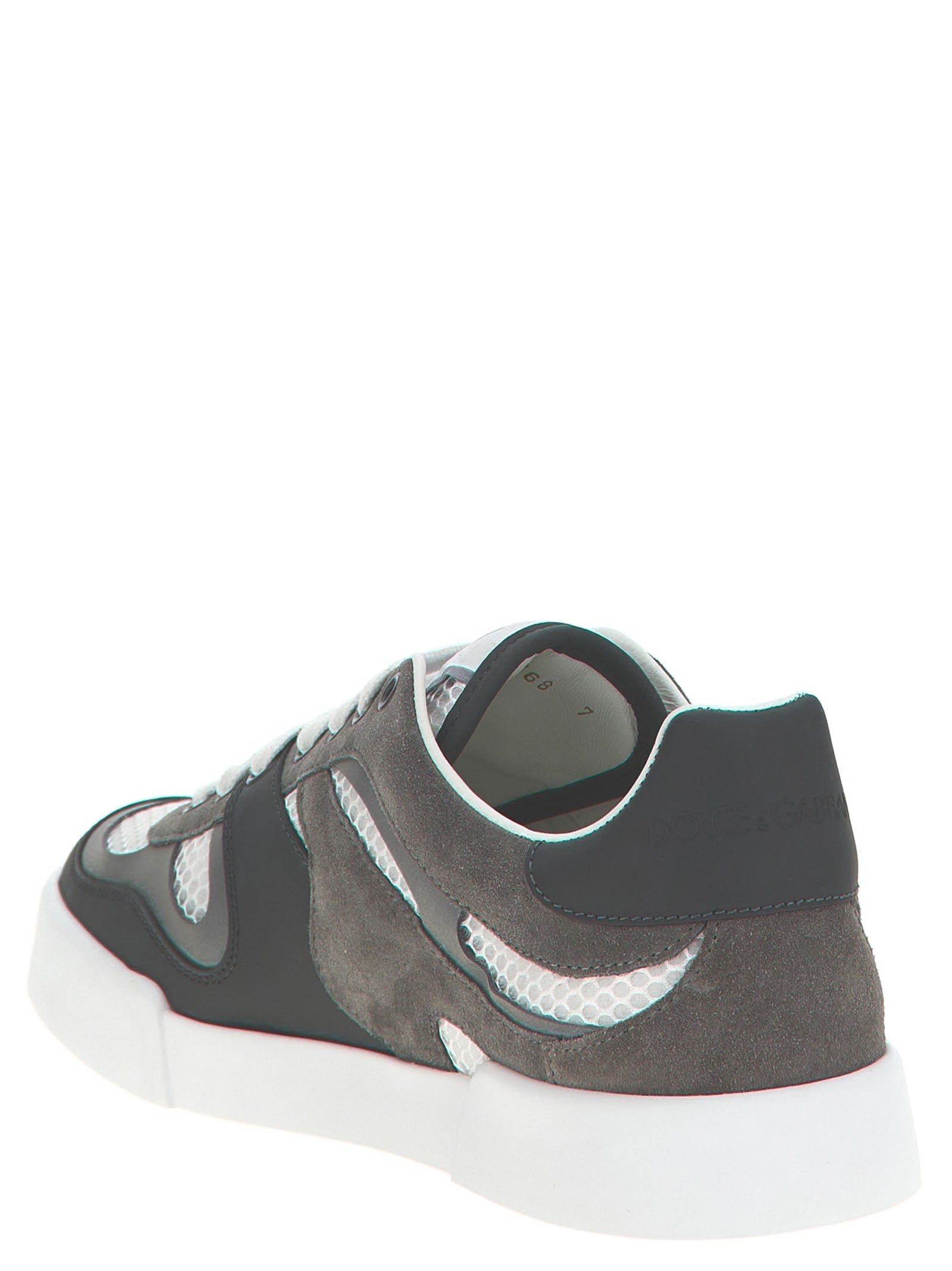 Zapatillas deportivas Dolce & Gabbana de piel de becerro gris