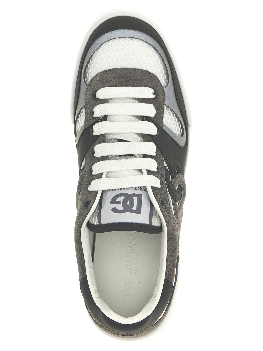 Zapatillas deportivas Dolce & Gabbana de piel de becerro gris