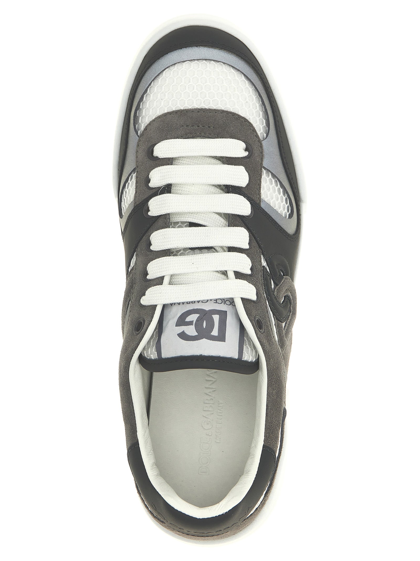 Zapatillas deportivas Dolce & Gabbana de piel de becerro gris