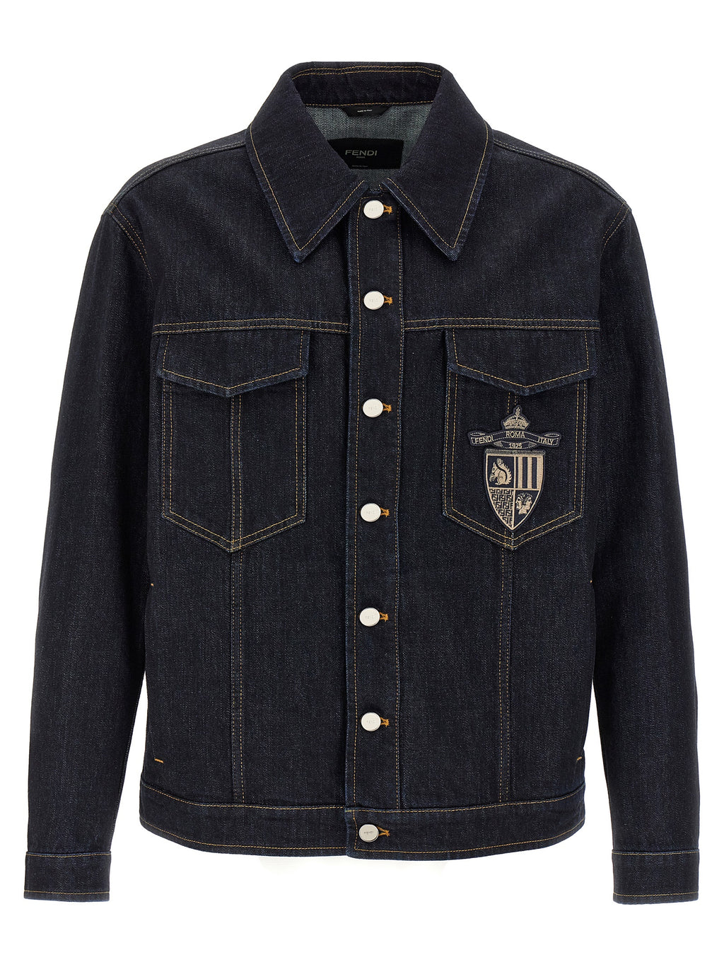 Chaqueta de mezclilla Fendi de algodón azul