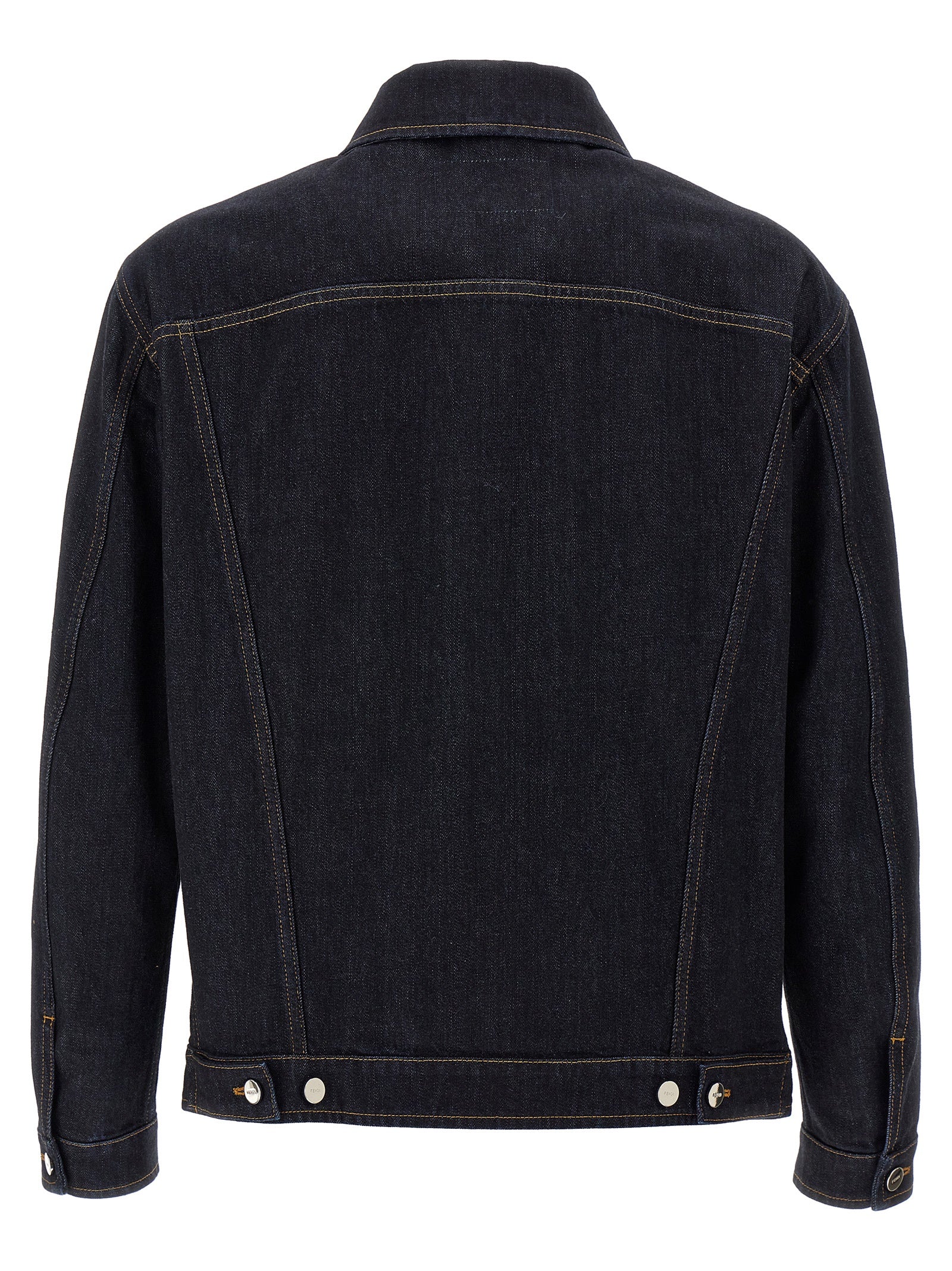 Chaqueta de mezclilla Fendi de algodón azul