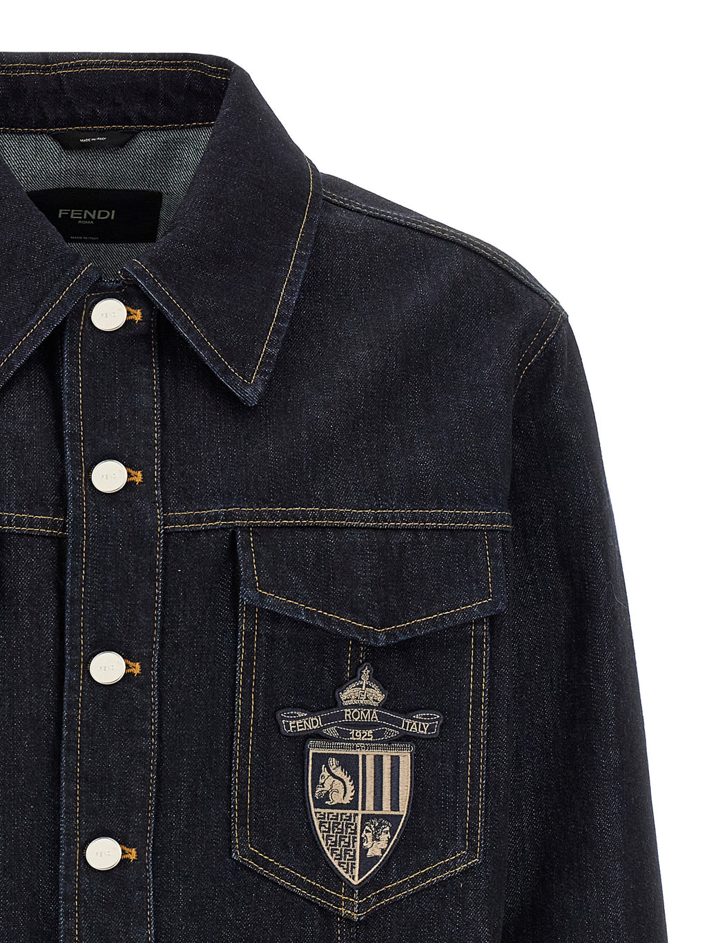 Chaqueta de mezclilla Fendi de algodón azul
