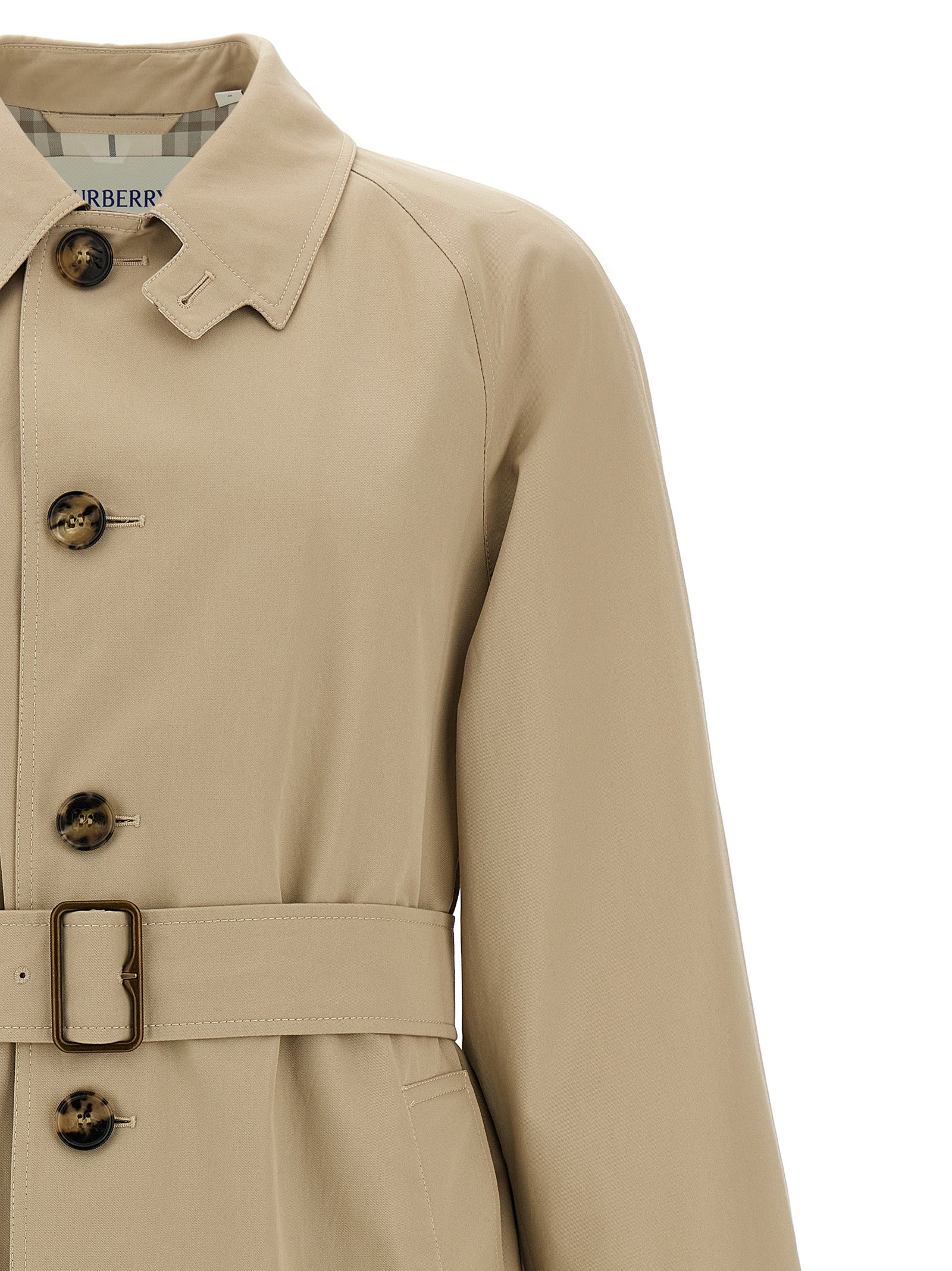 Abrigo Burberry de algodón beige