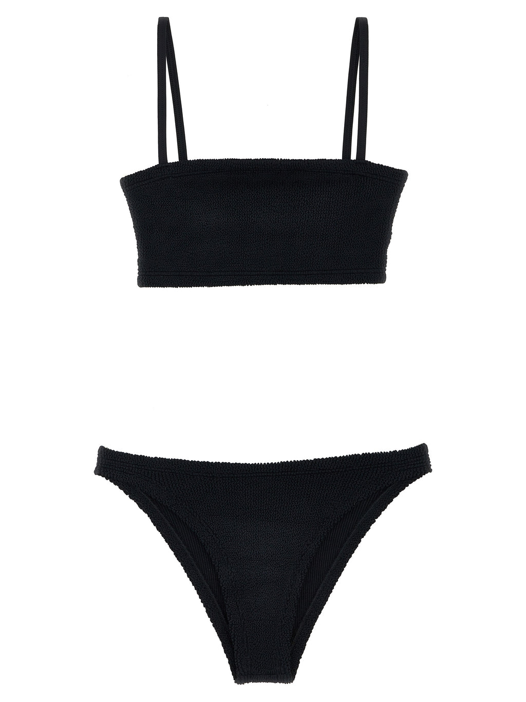 Bikini Hunza G negro de poliamida