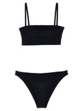 Bikini Hunza G negro de poliamida