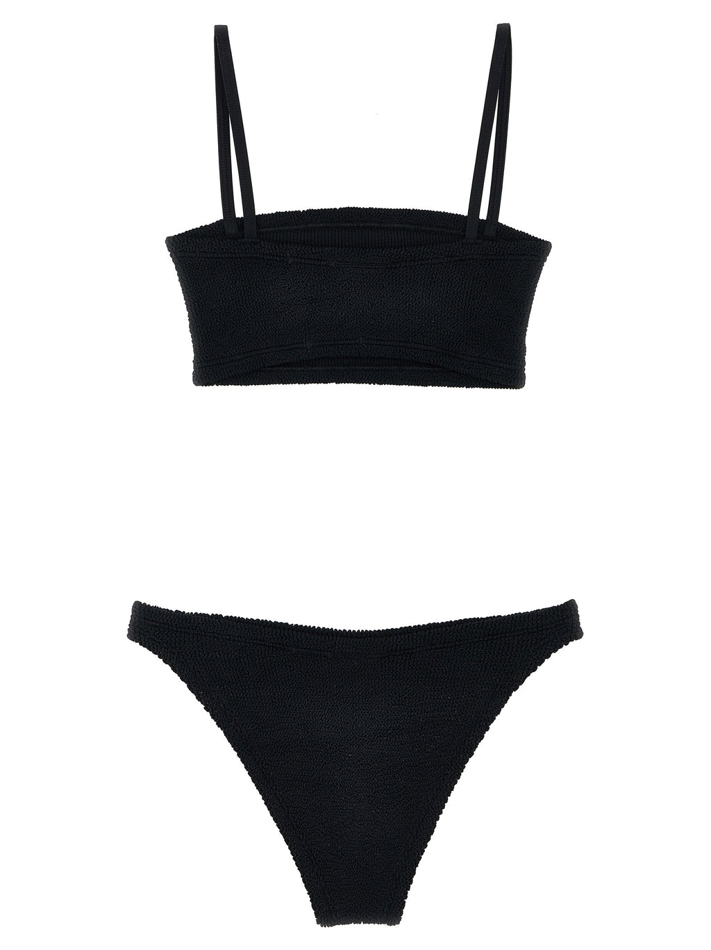 Bikini Hunza G negro de poliamida