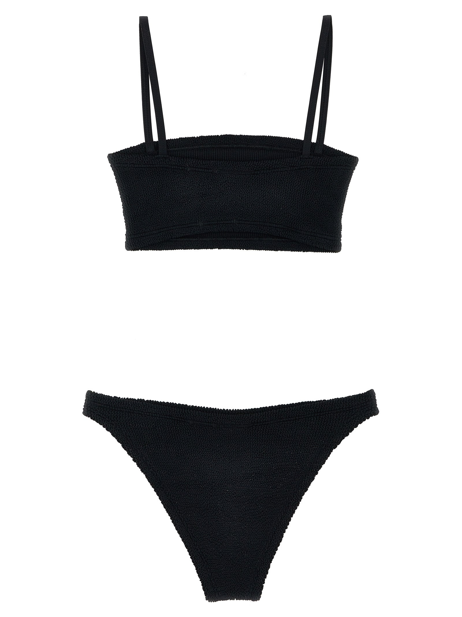 Bikini Hunza G negro de poliamida