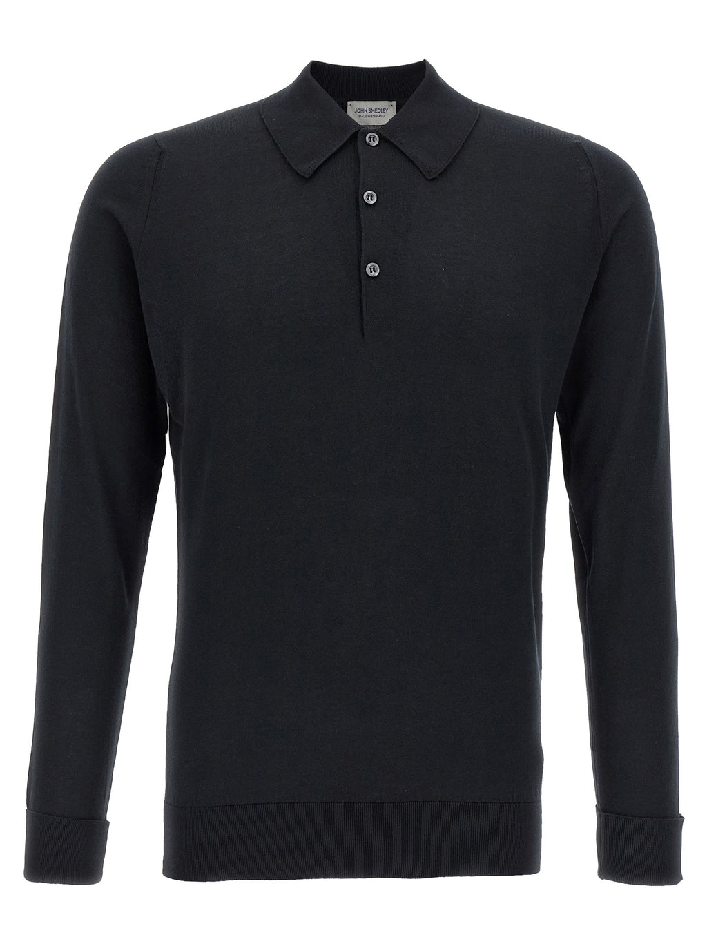 JOHN SMEDLEY Black Cotton Polo Shirt