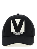 Gorra de algodón negra Valentino Garavani (gorra de béisbol)