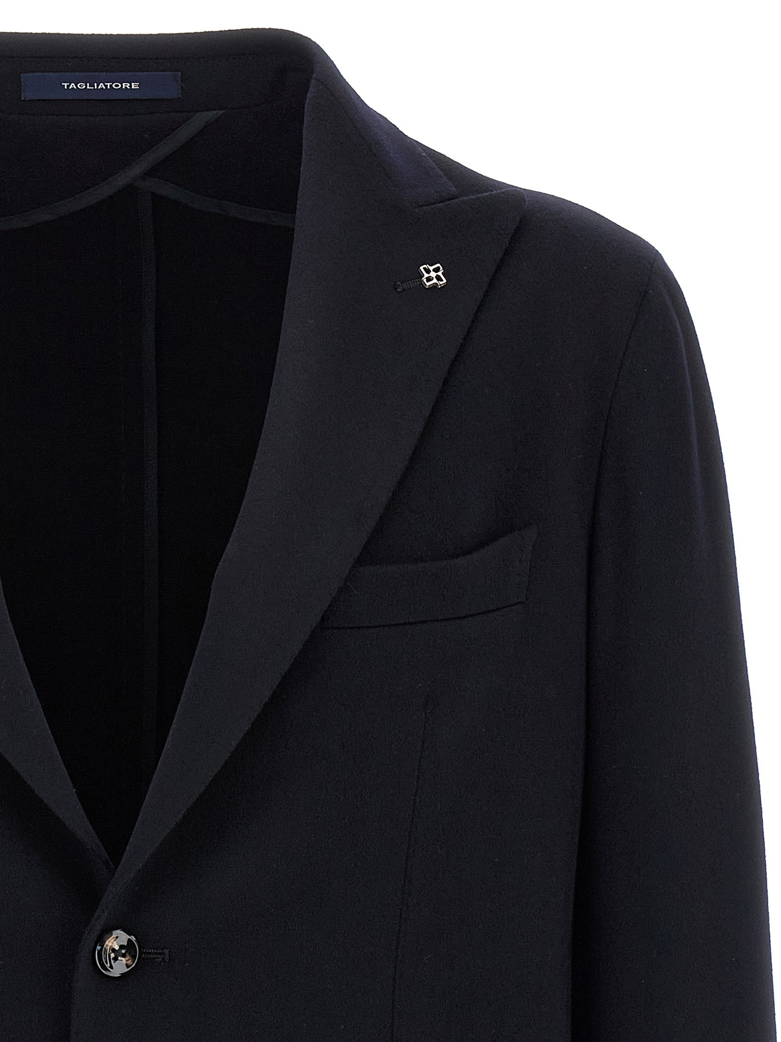 Blazer de Cachemira Azul Tagliatore