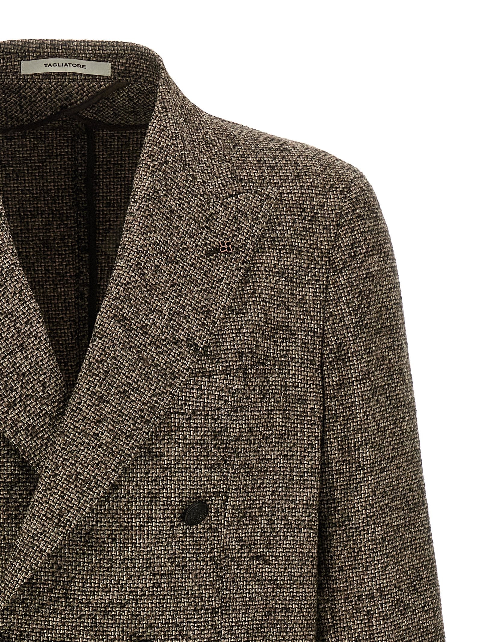 Blazer de lana virgen marrón Tagliatore