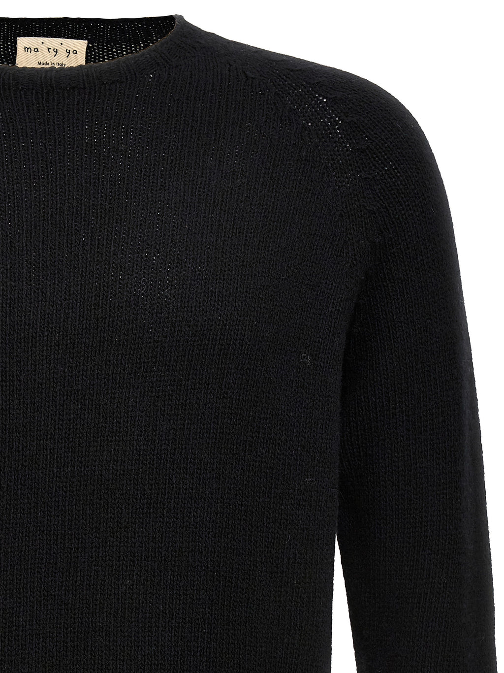 MA'RY'YA Black Virgin Wool Cardigan