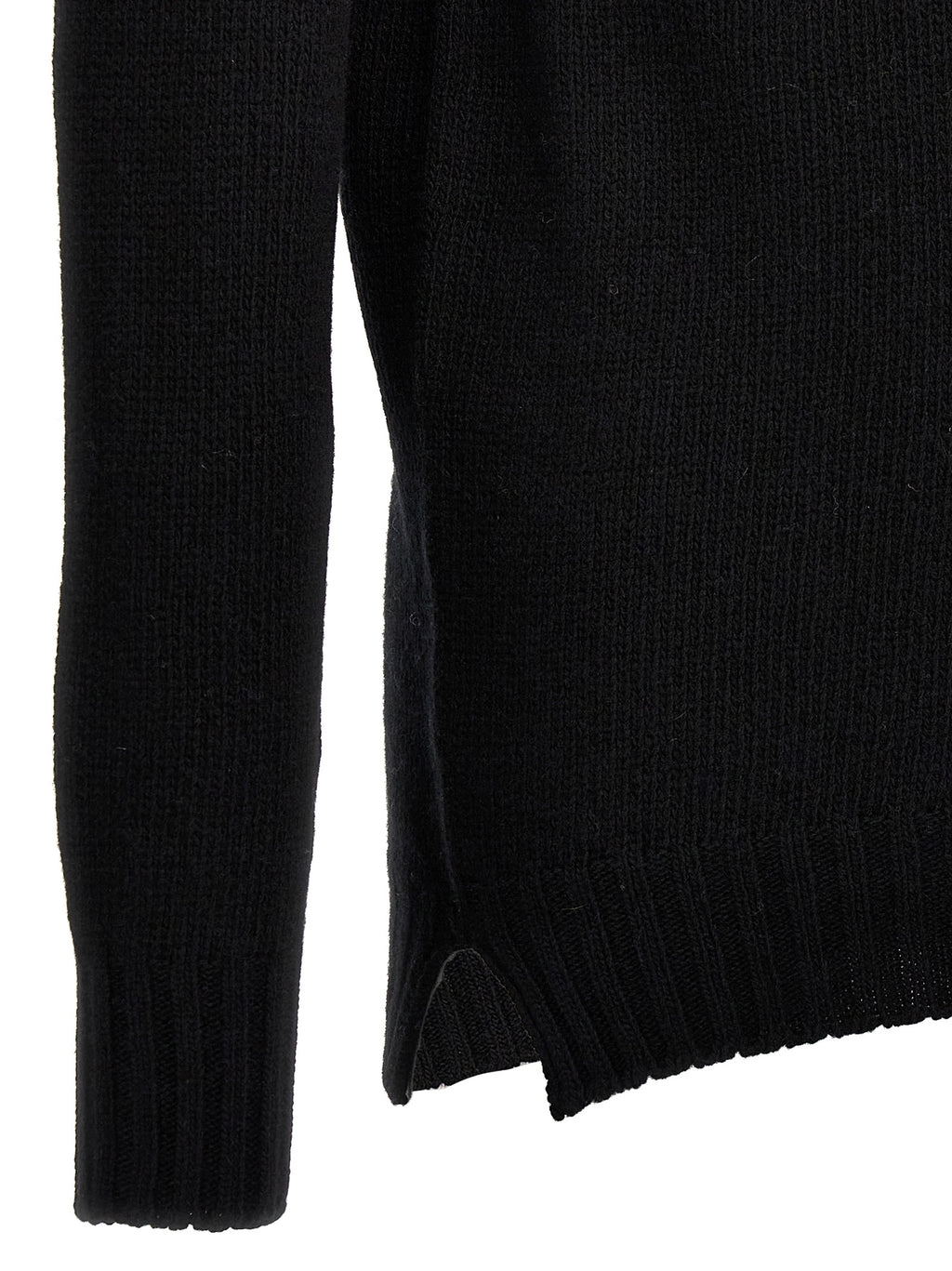 MA'RY'YA Black Virgin Wool Cardigan