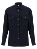 BORRIELLO Blue Cotton Blouse