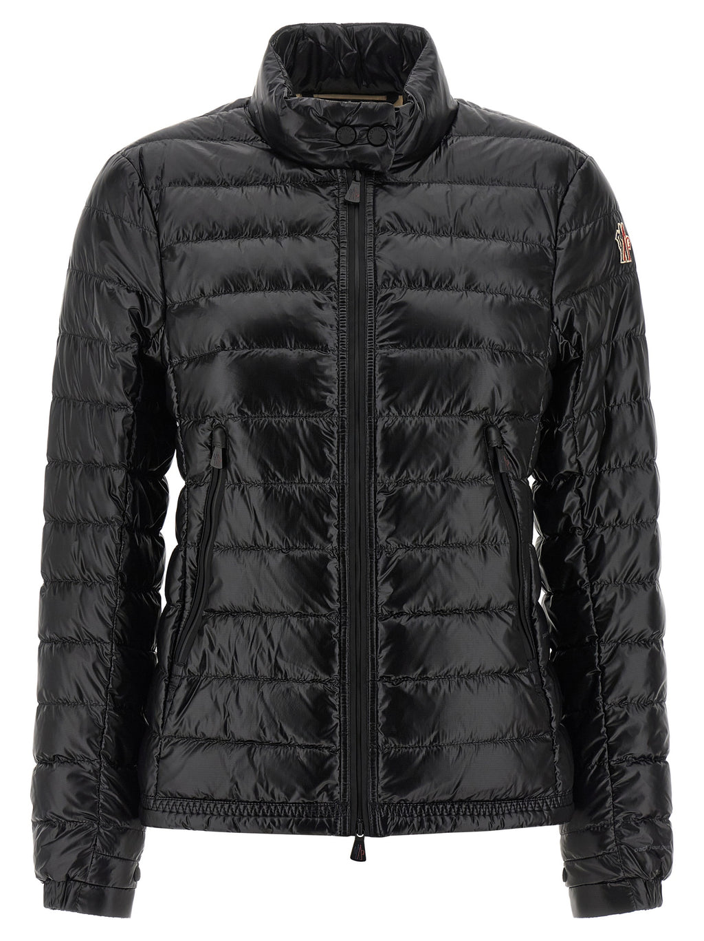Chaqueta larga de poliamida negra Moncler Grenoble