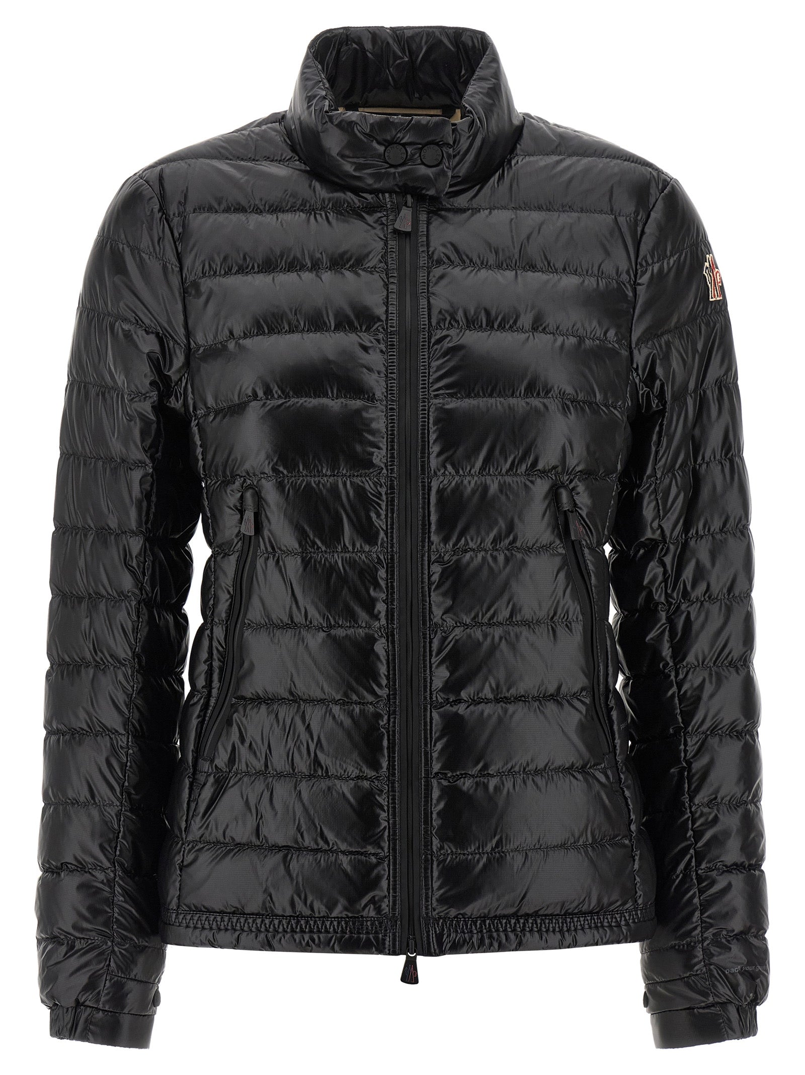 Chaqueta larga de poliamida negra Moncler Grenoble