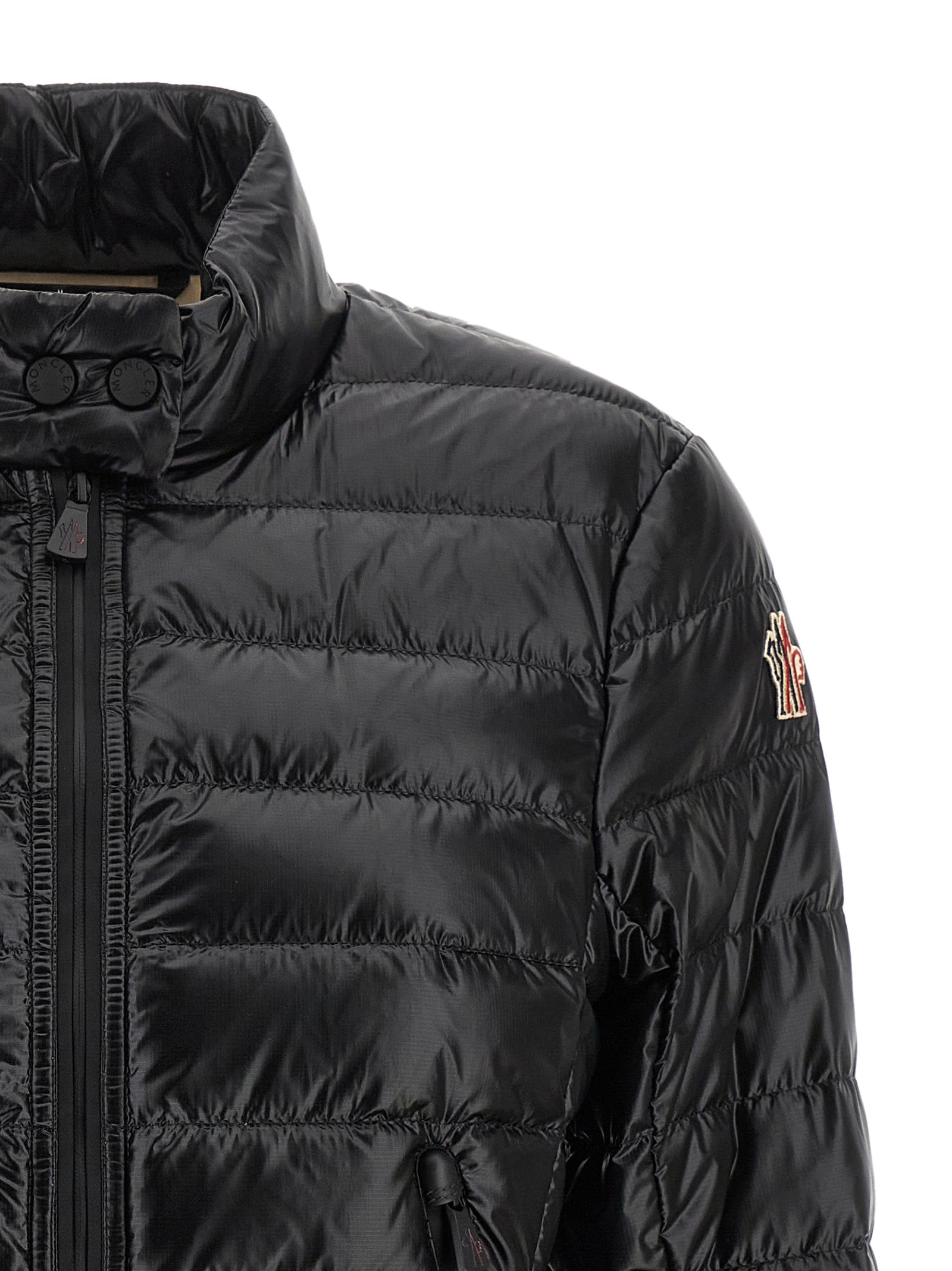 Chaqueta larga de poliamida negra Moncler Grenoble