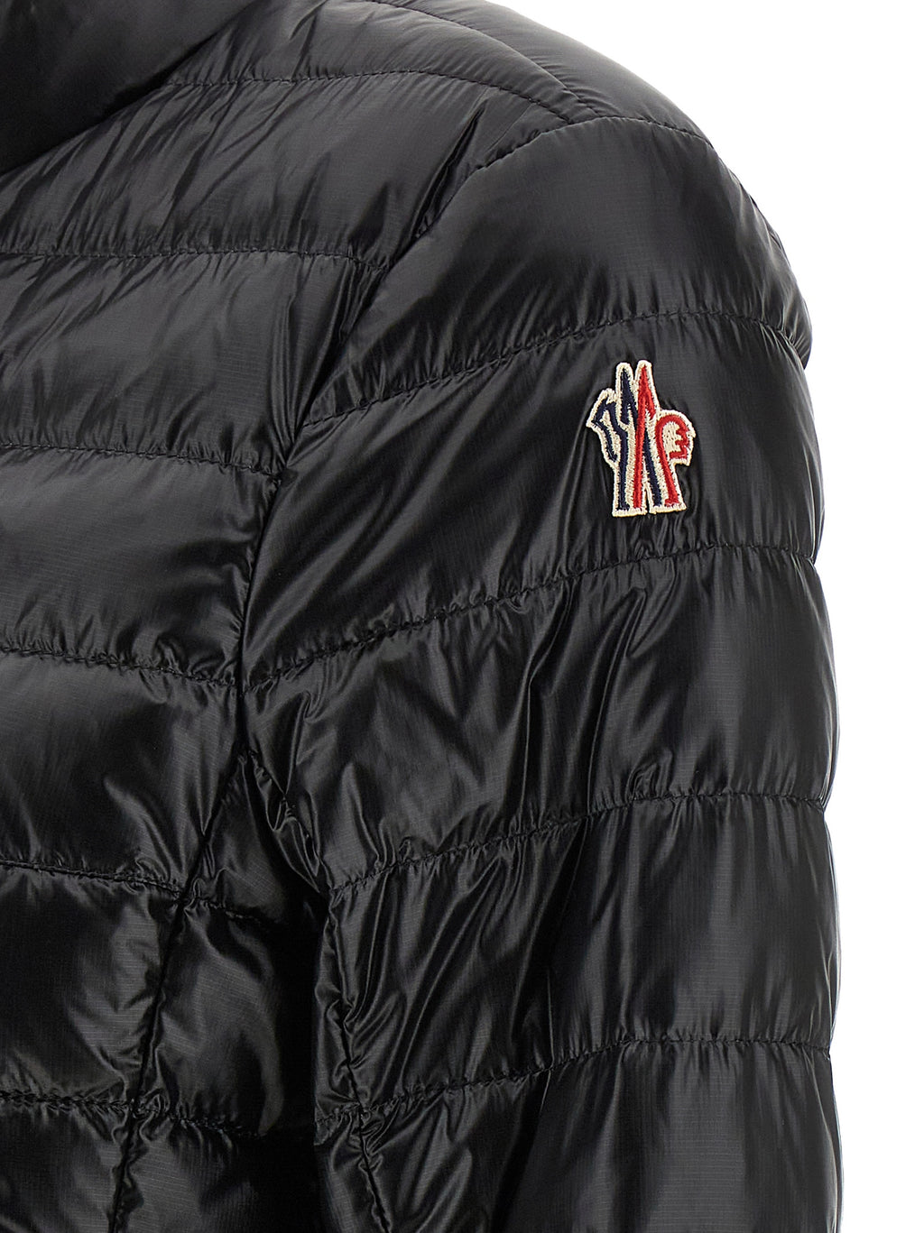 Chaqueta larga de poliamida negra Moncler Grenoble