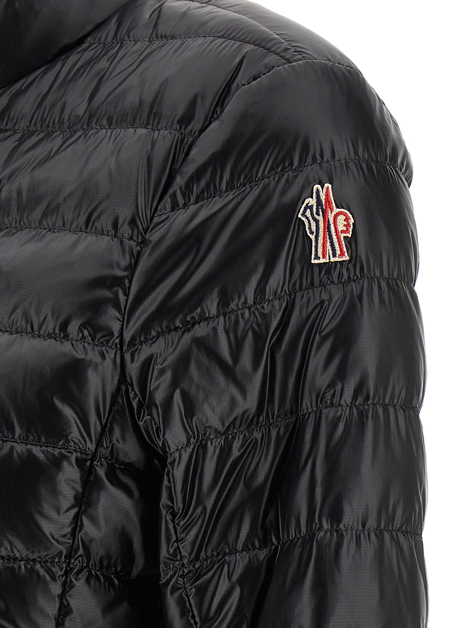Chaqueta larga de poliamida negra Moncler Grenoble