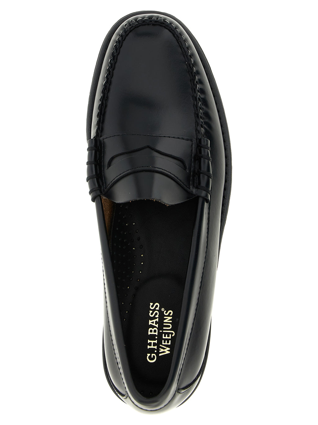 G.H. BASS Black Cowhide Slip-On Loafers