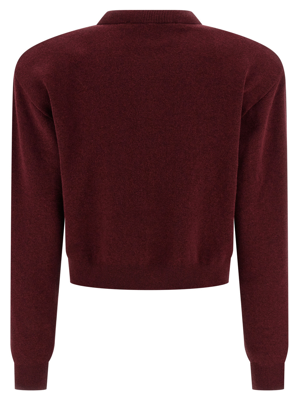 ROTATE BIRGER CHRISTENSEN Bordeaux Cotton Cardigan