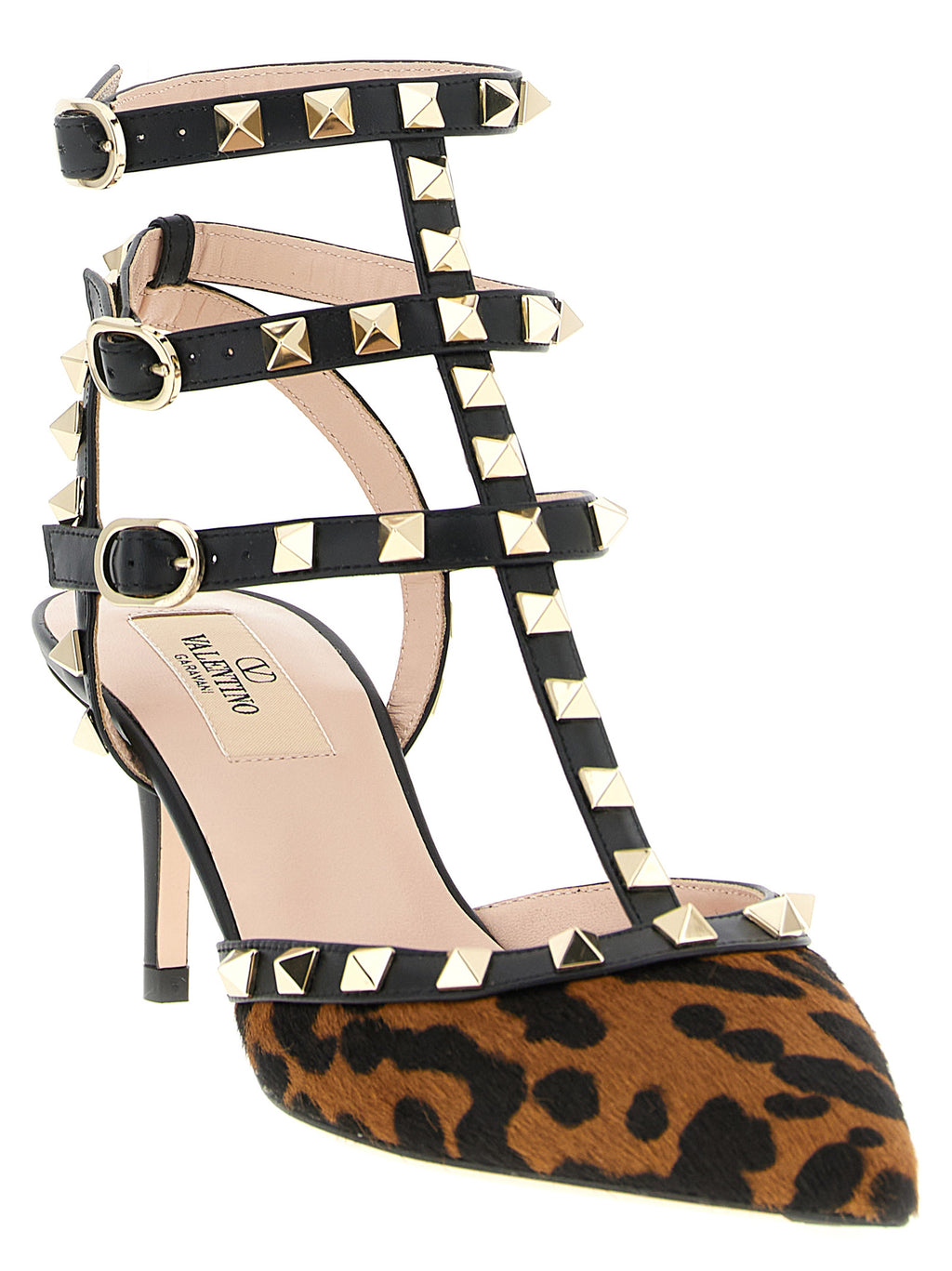 Zapatos de tacón medio Valentino Garavani de piel de becerro multicolor