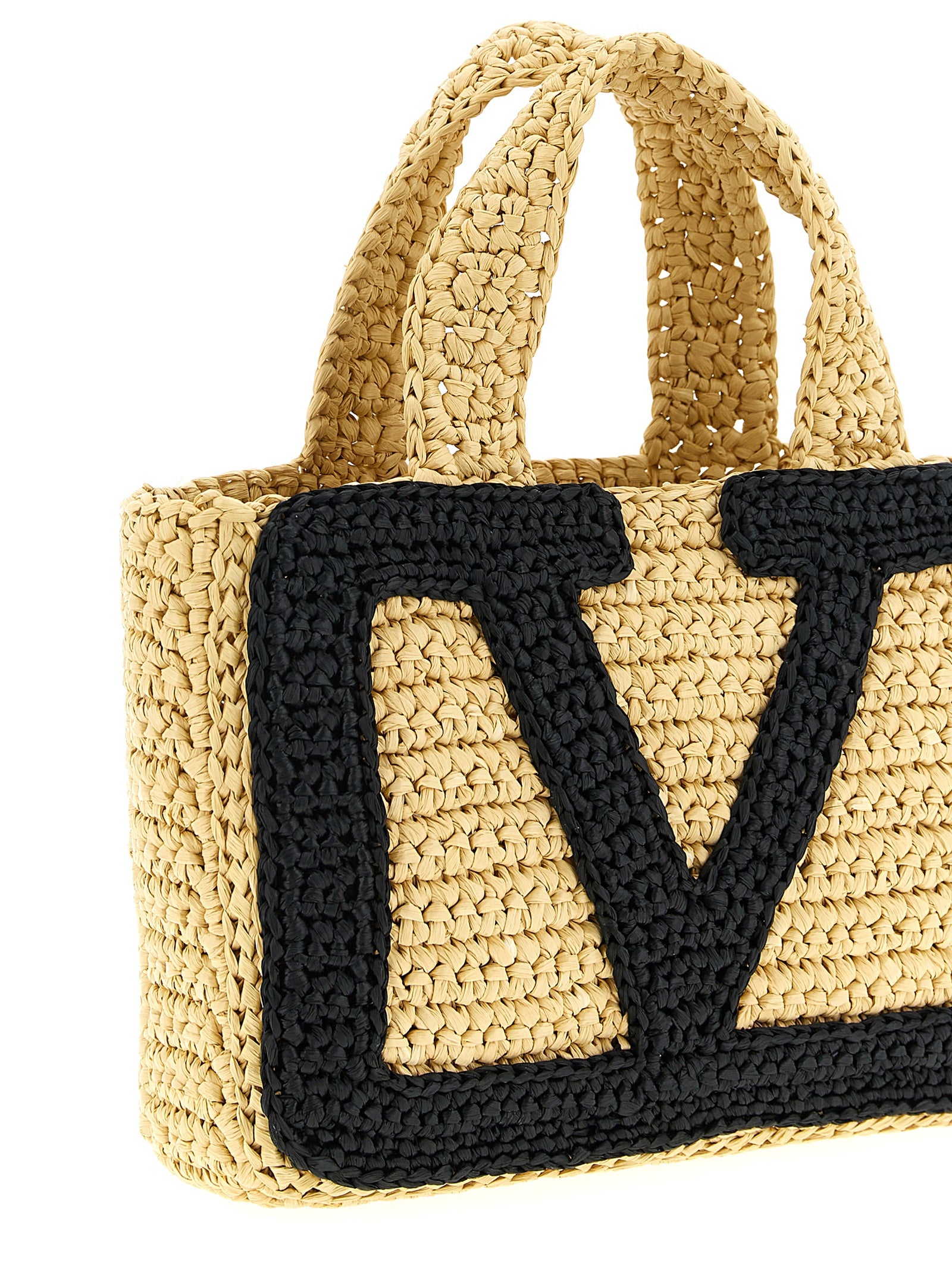 Bolso tote Valentino Garavani negro de viscosa