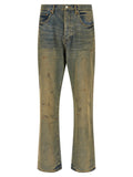 PURPLE Bicolor Cotton Straight-Leg Jeans