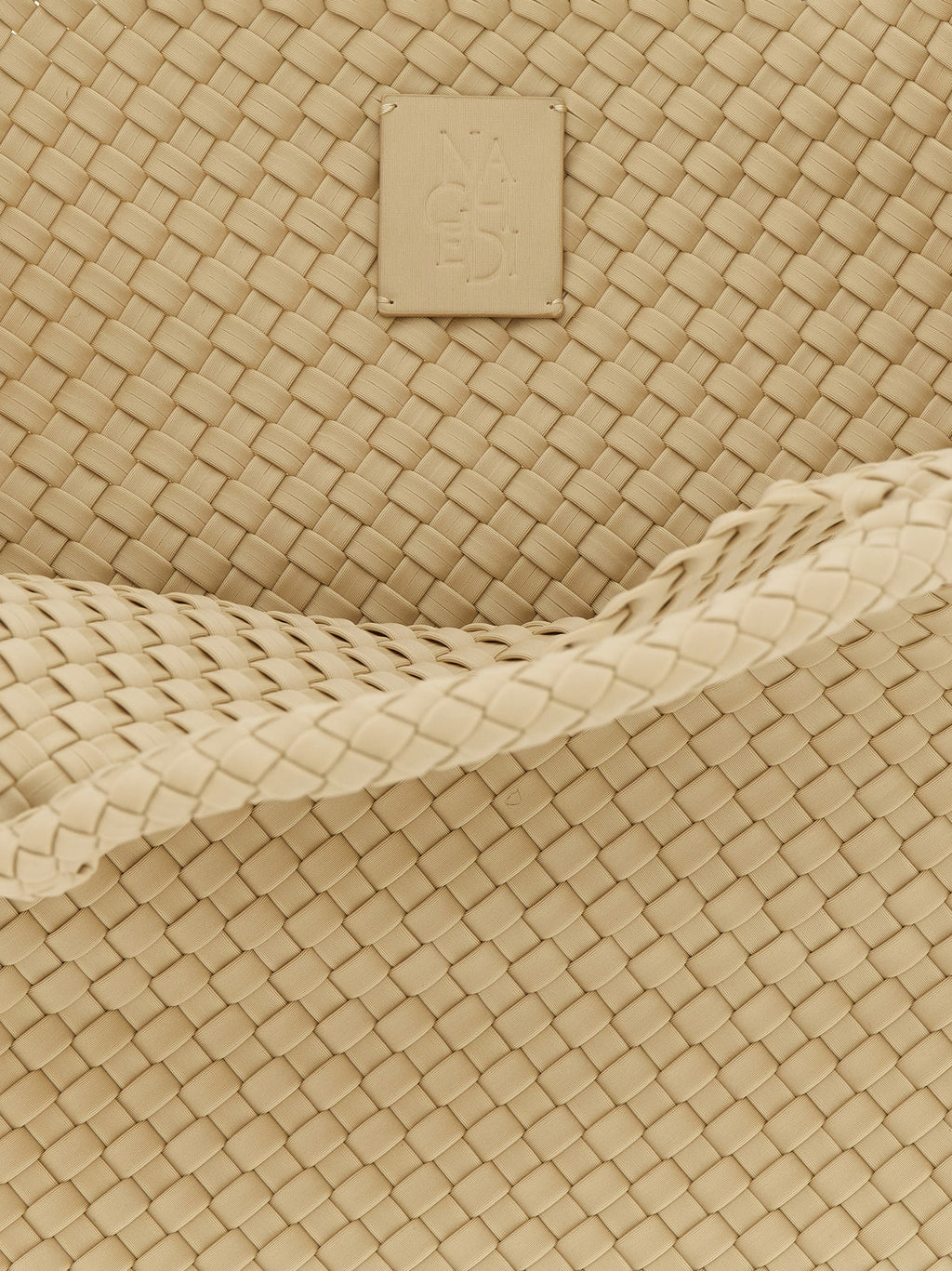 NAGHEDI Beige Neoprene Tote Bag