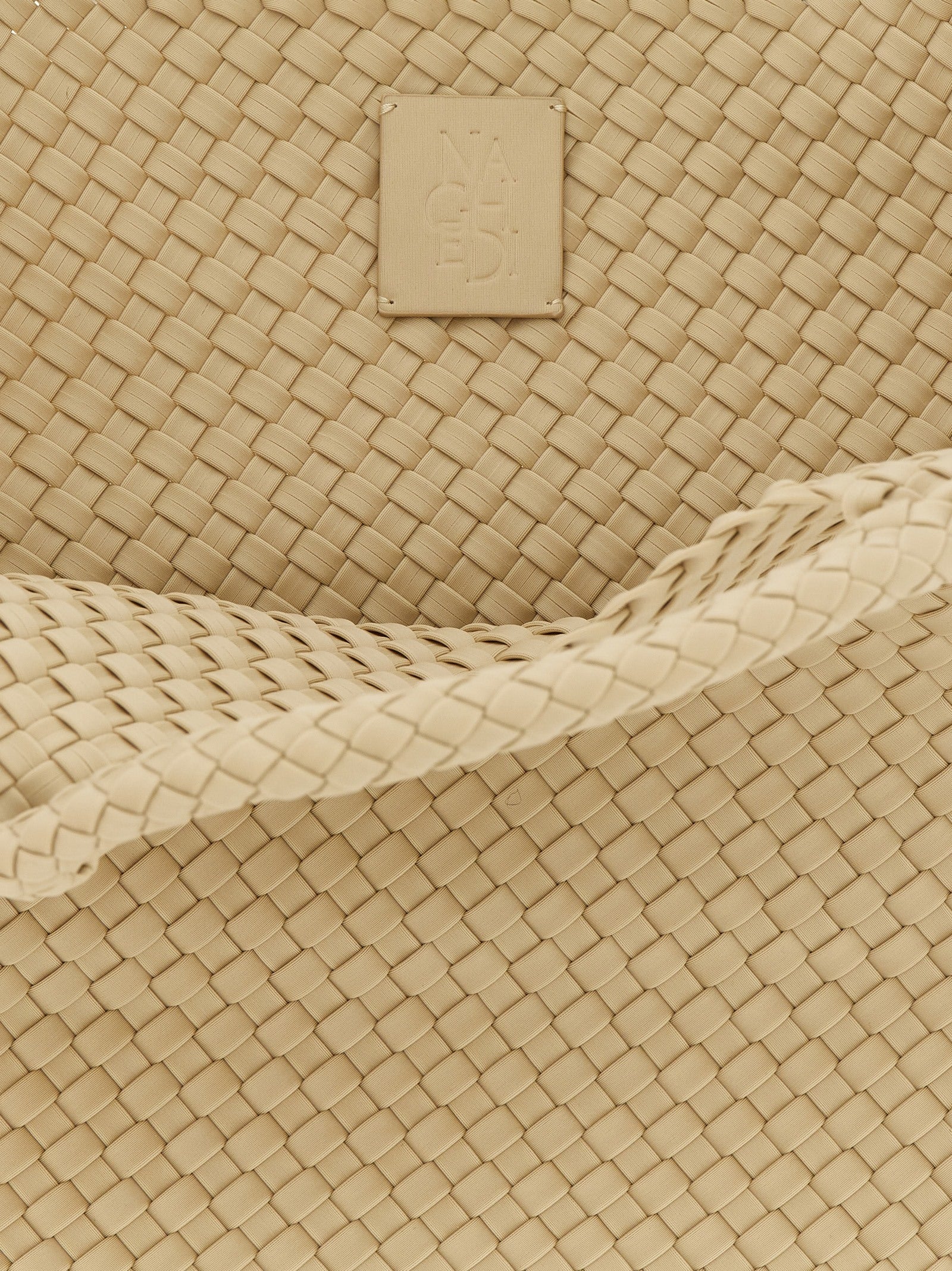 NAGHEDI Beige Neoprene Tote Bag