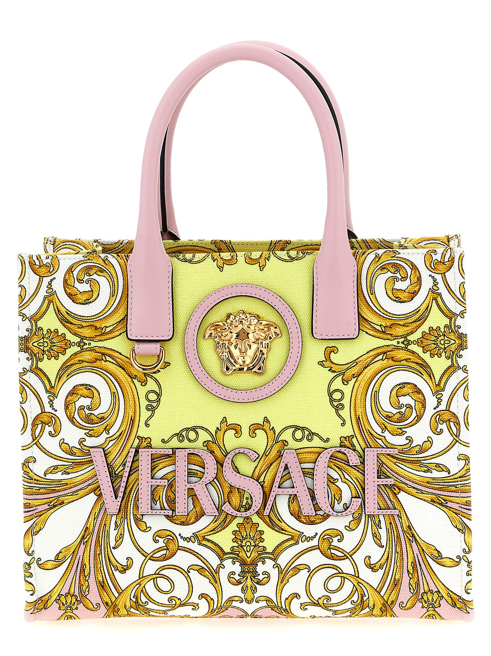 Bolso tote de algodón multicolor Versace