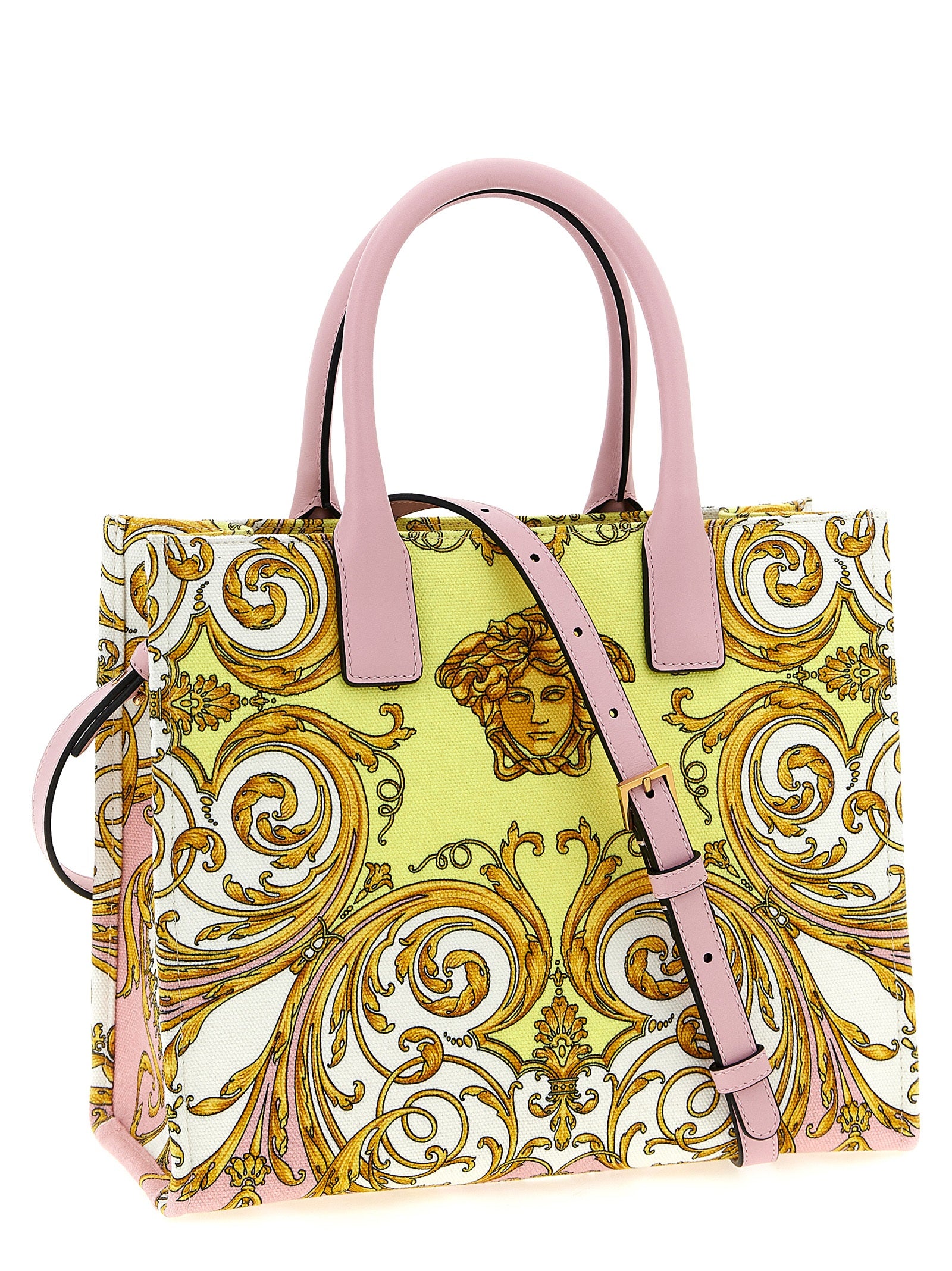 Bolso tote de algodón multicolor Versace