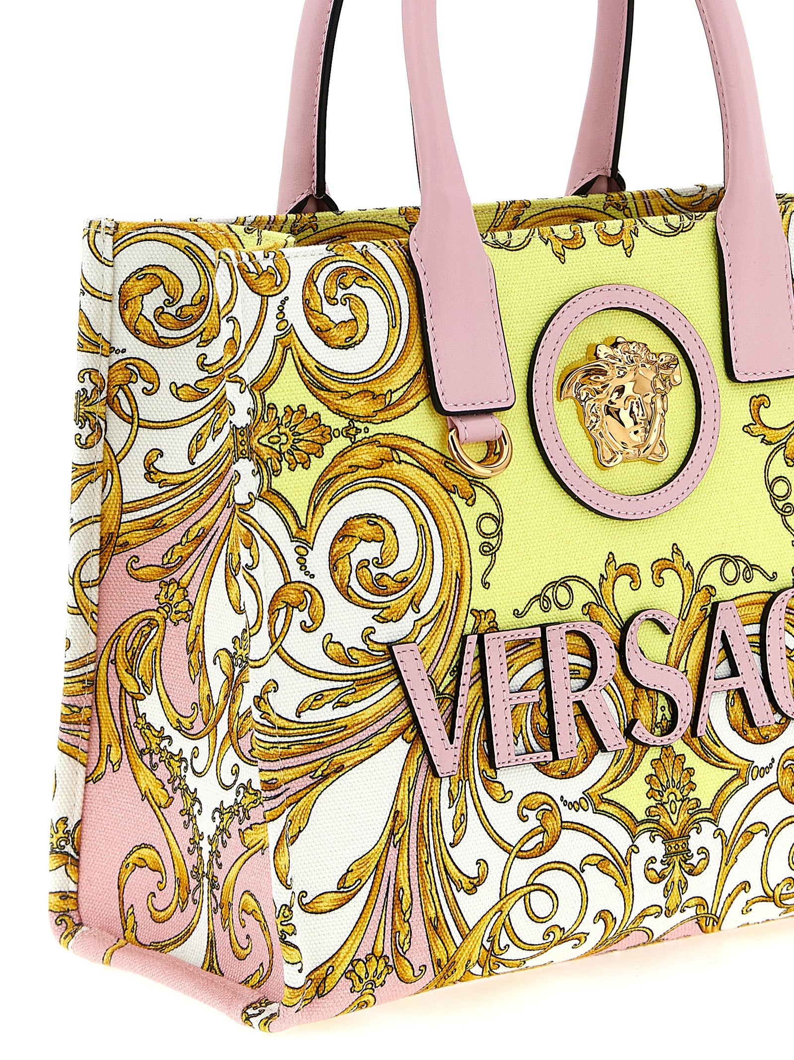 Bolso tote de algodón multicolor Versace