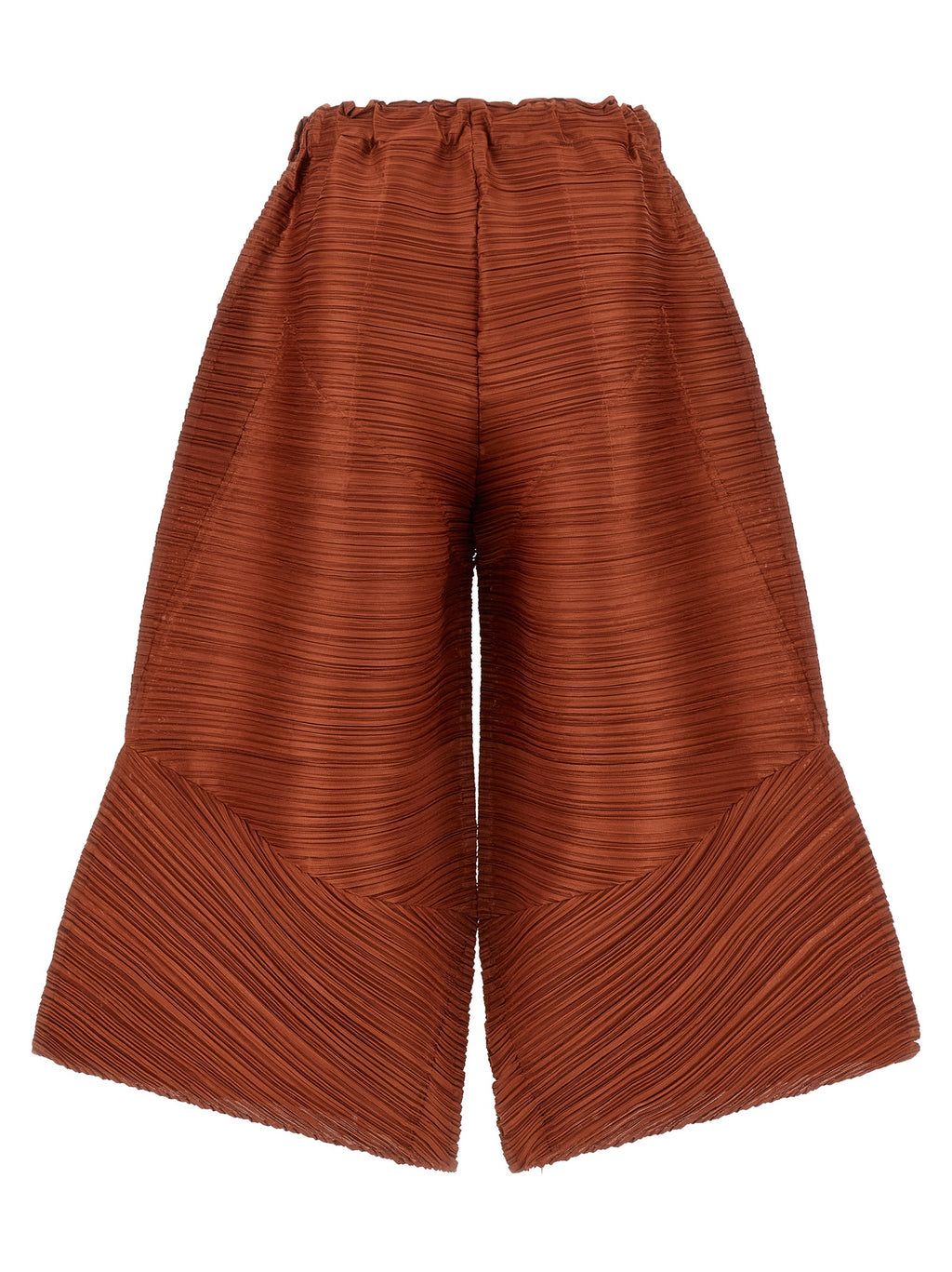 PLEATS PLEASE ISSEY MIYAKE Brown Polyester Casual Pants