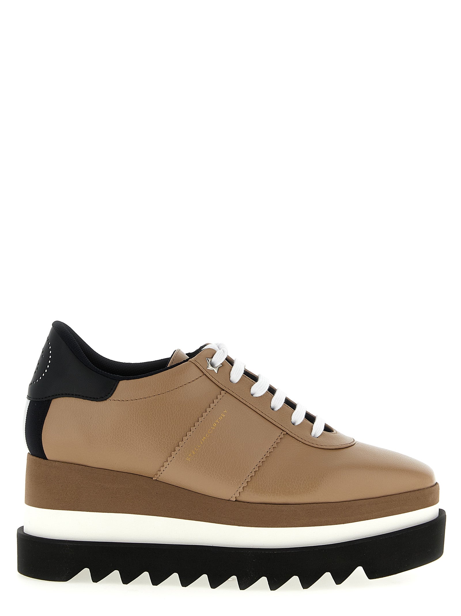 Sandalias de cuña Stella McCartney beige de polietileno