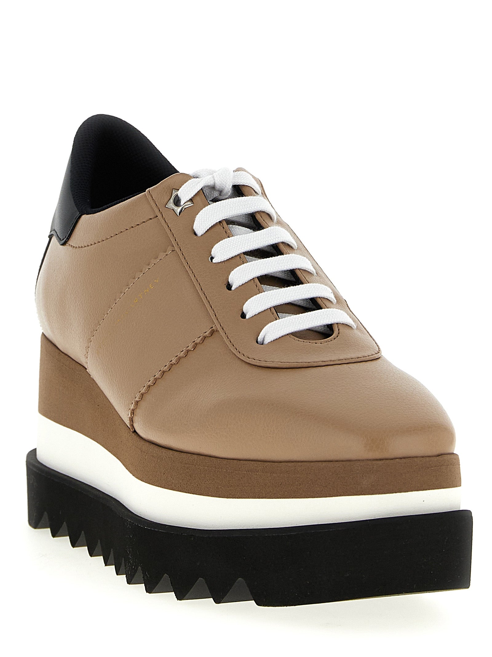 Sandalias de cuña Stella McCartney beige de polietileno