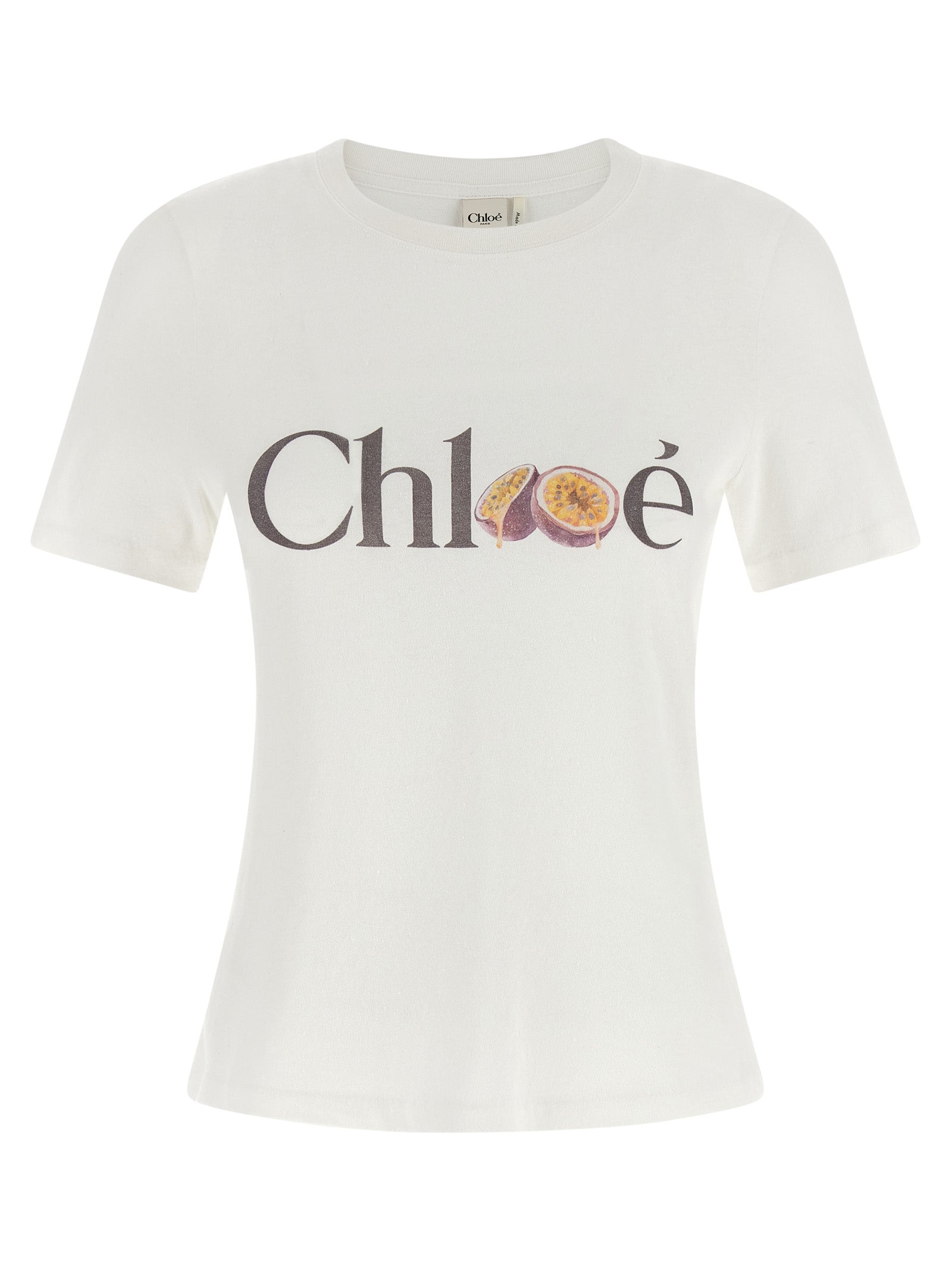 Camiseta de Algodón Blanca Chloé