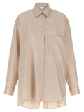 La camisa de vestir de algodón beige Andamane
