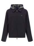 Chaqueta larga de algodón azul Burberry