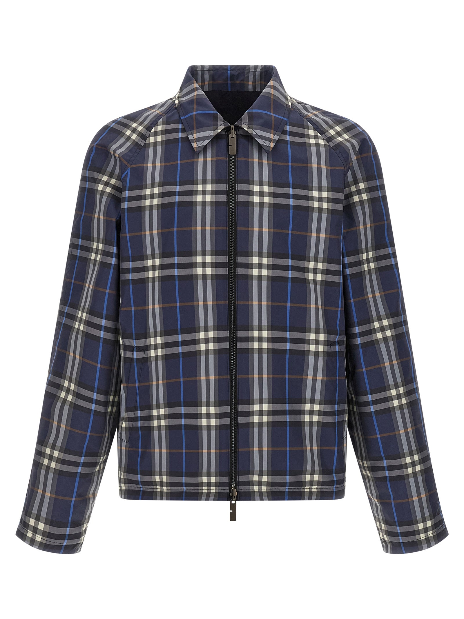 Chaqueta larga de algodón azul Burberry