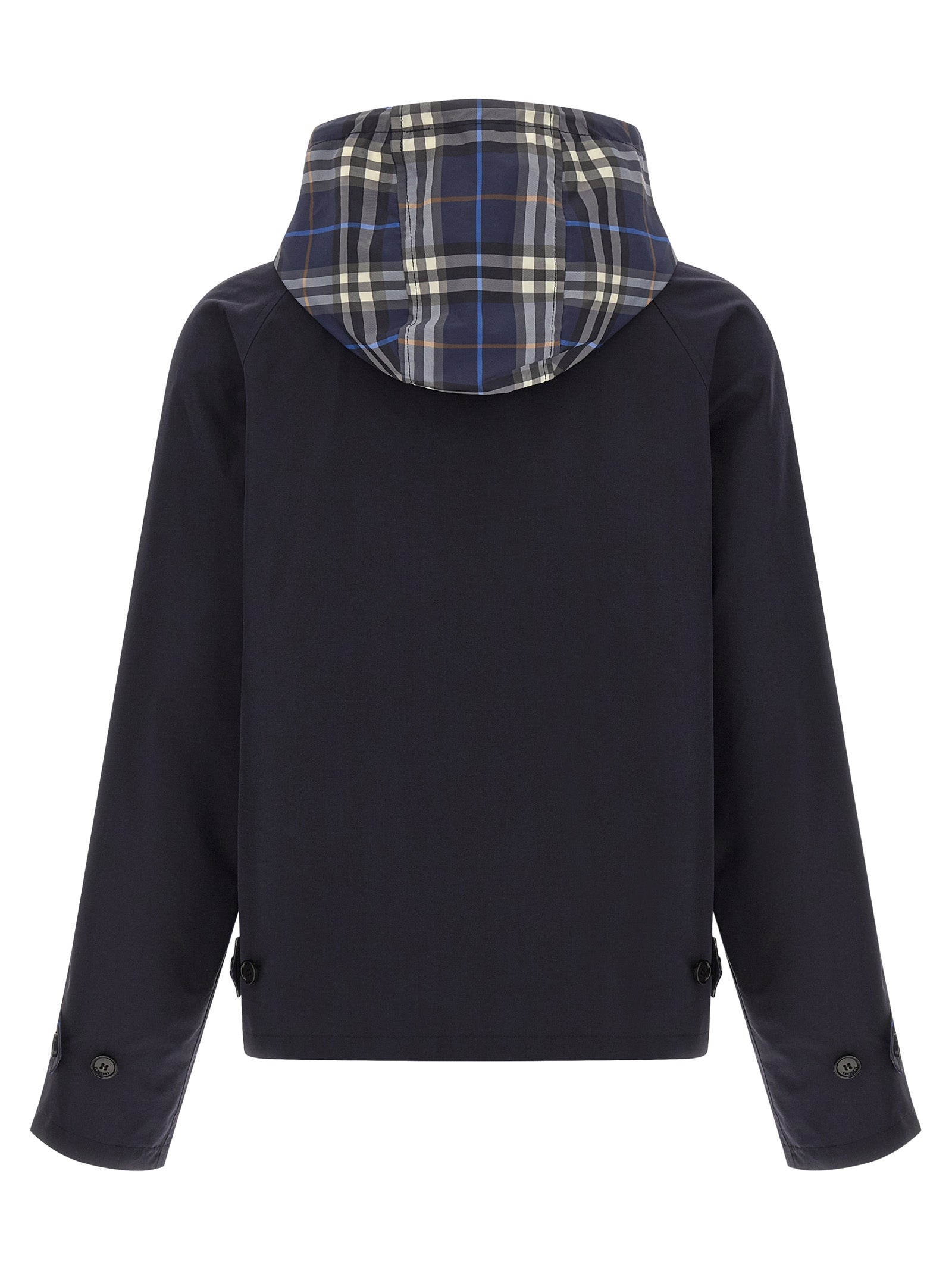 Chaqueta larga de algodón azul Burberry