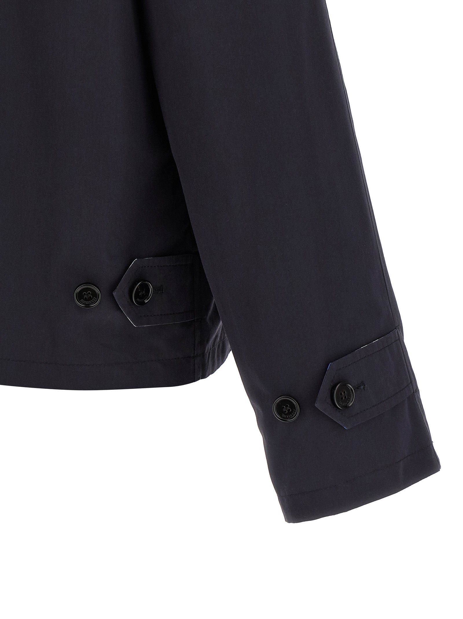 Chaqueta larga de algodón azul Burberry
