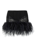 The Attico Black Polyester Long Skirt