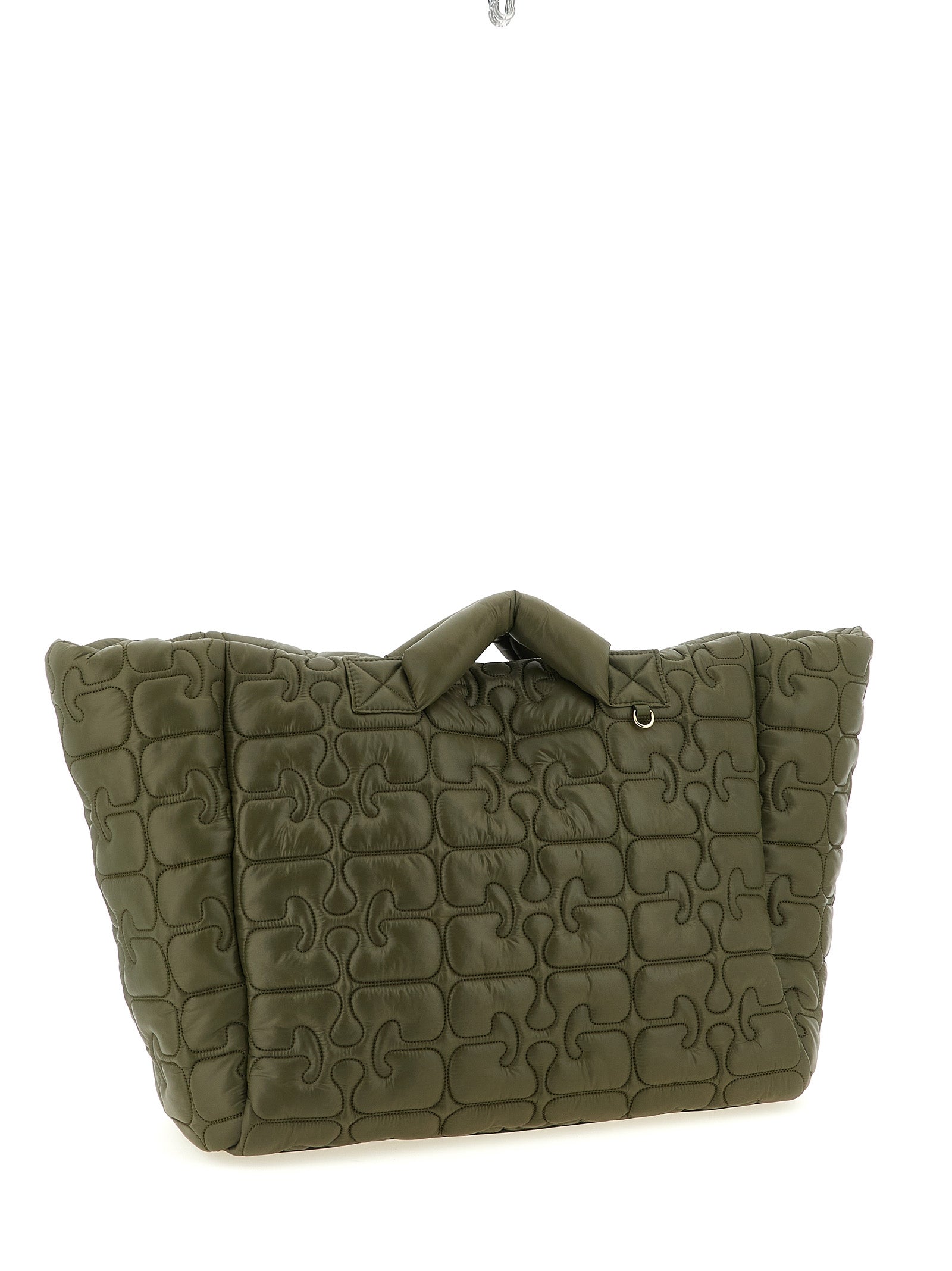 Bolso tote Ganni bicolor de poliamida reciclada