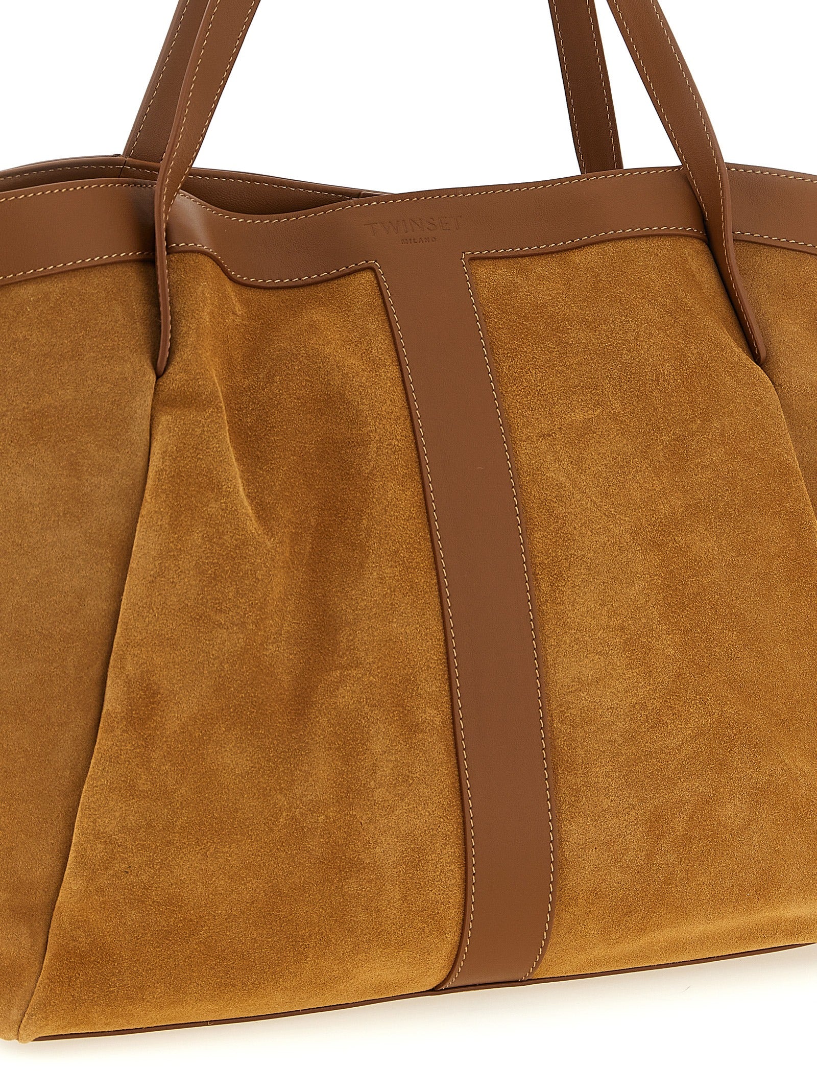 Bolso Tote de Polietileno Marrón Twinset