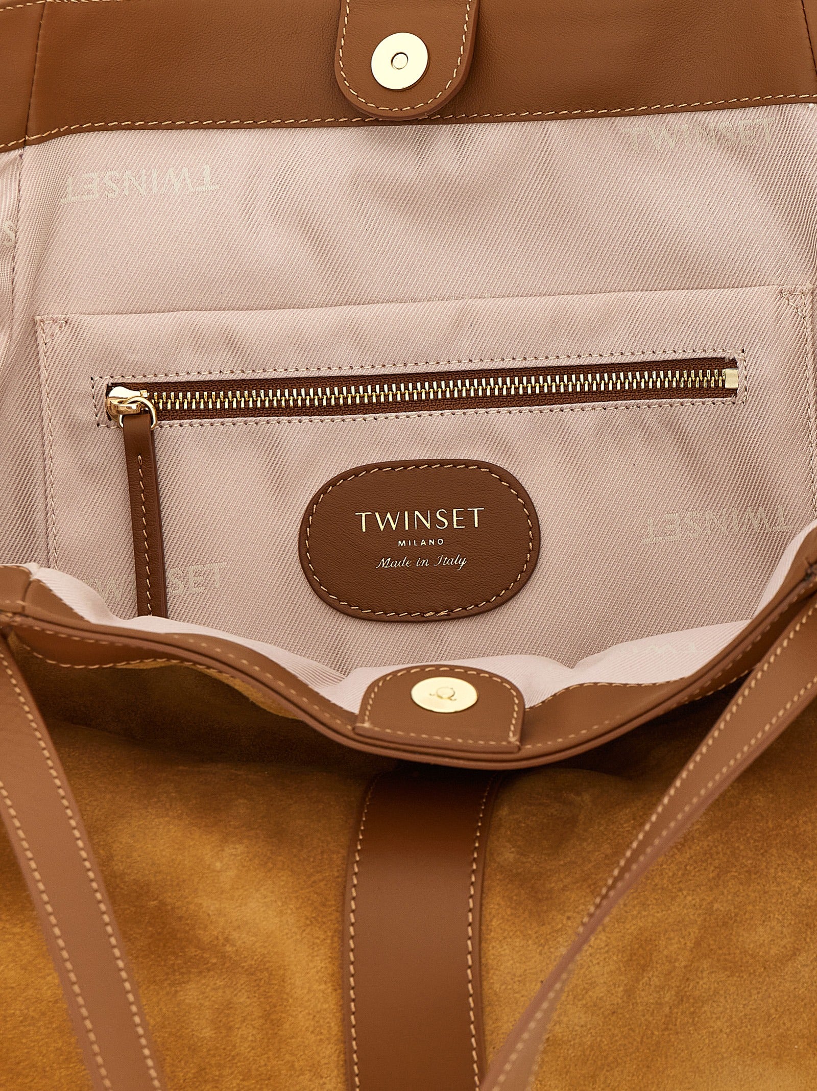 Bolso Tote de Polietileno Marrón Twinset