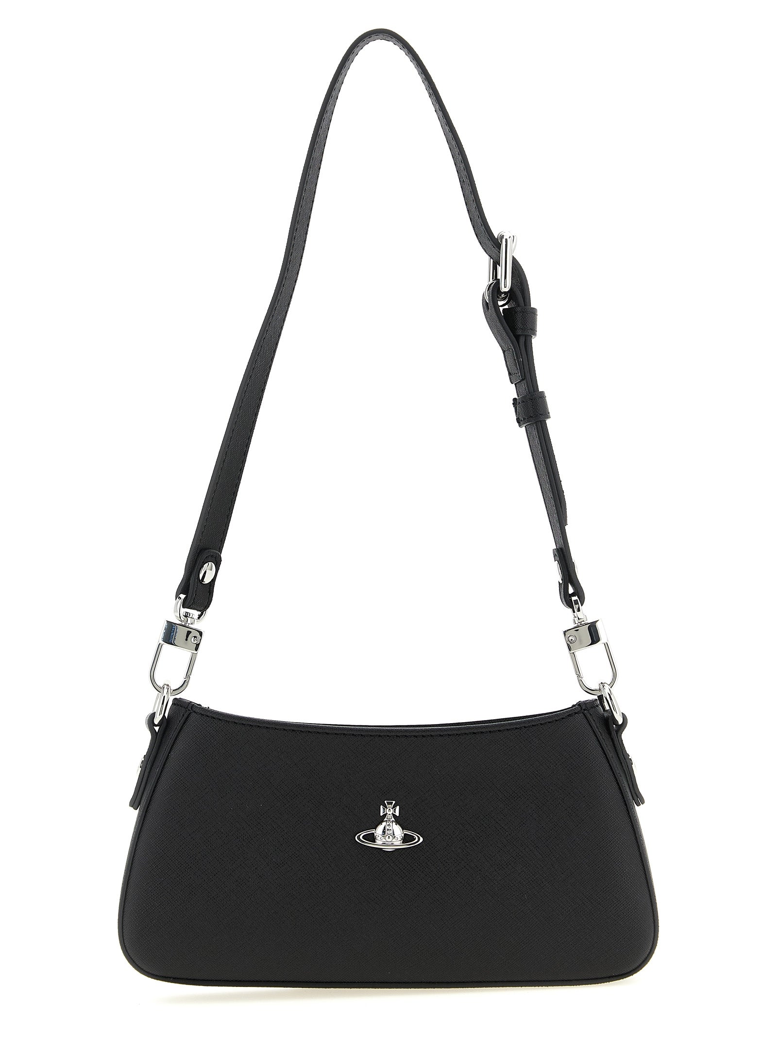 Bolso de hombro Vivienne Westwood de polietileno negro