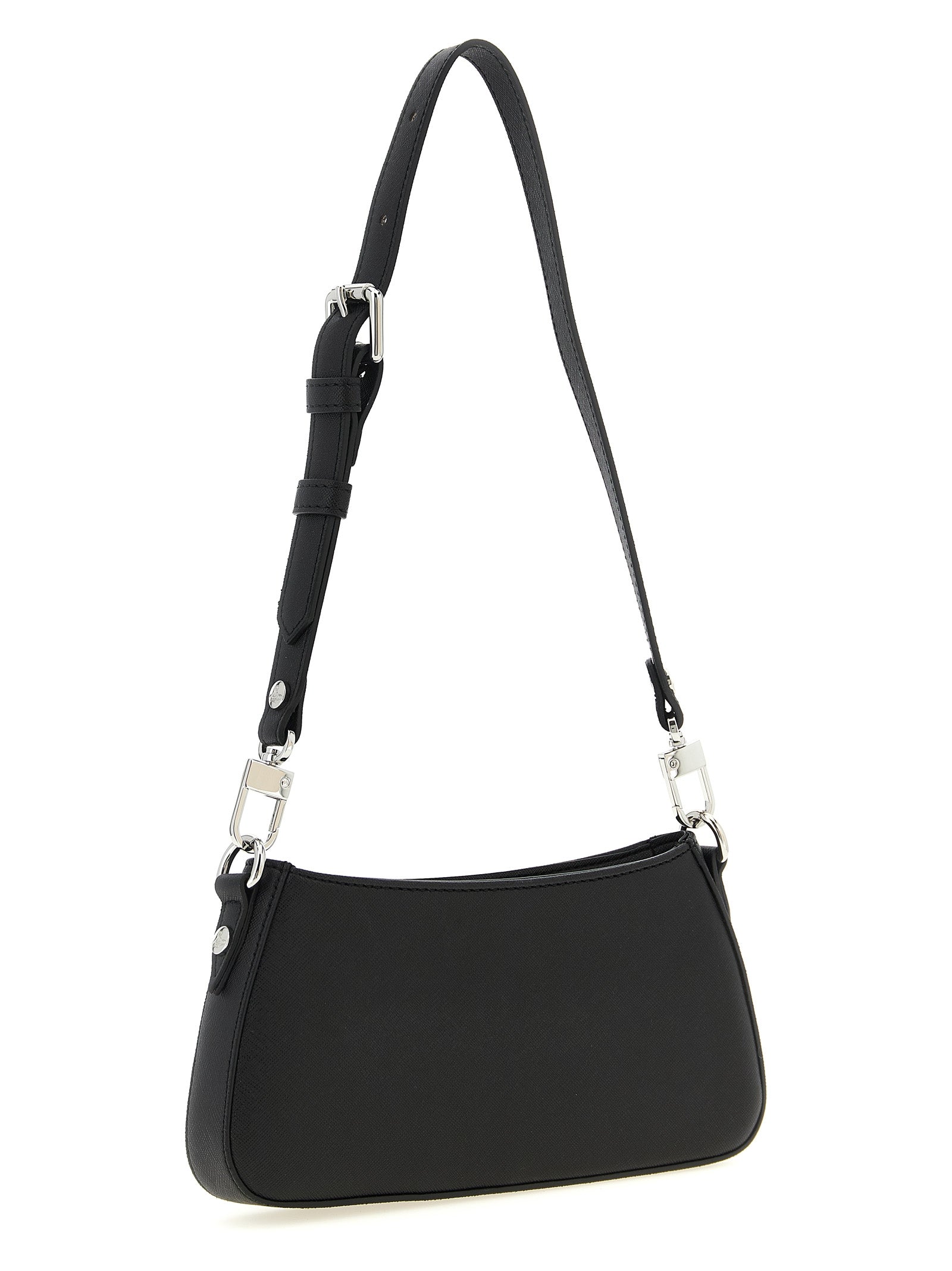 Bolso de hombro Vivienne Westwood de polietileno negro