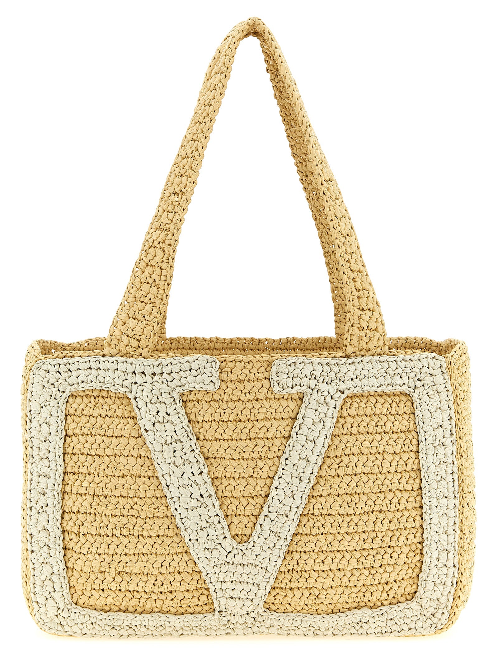 Bolso tote Valentino Garavani de viscosa blanca