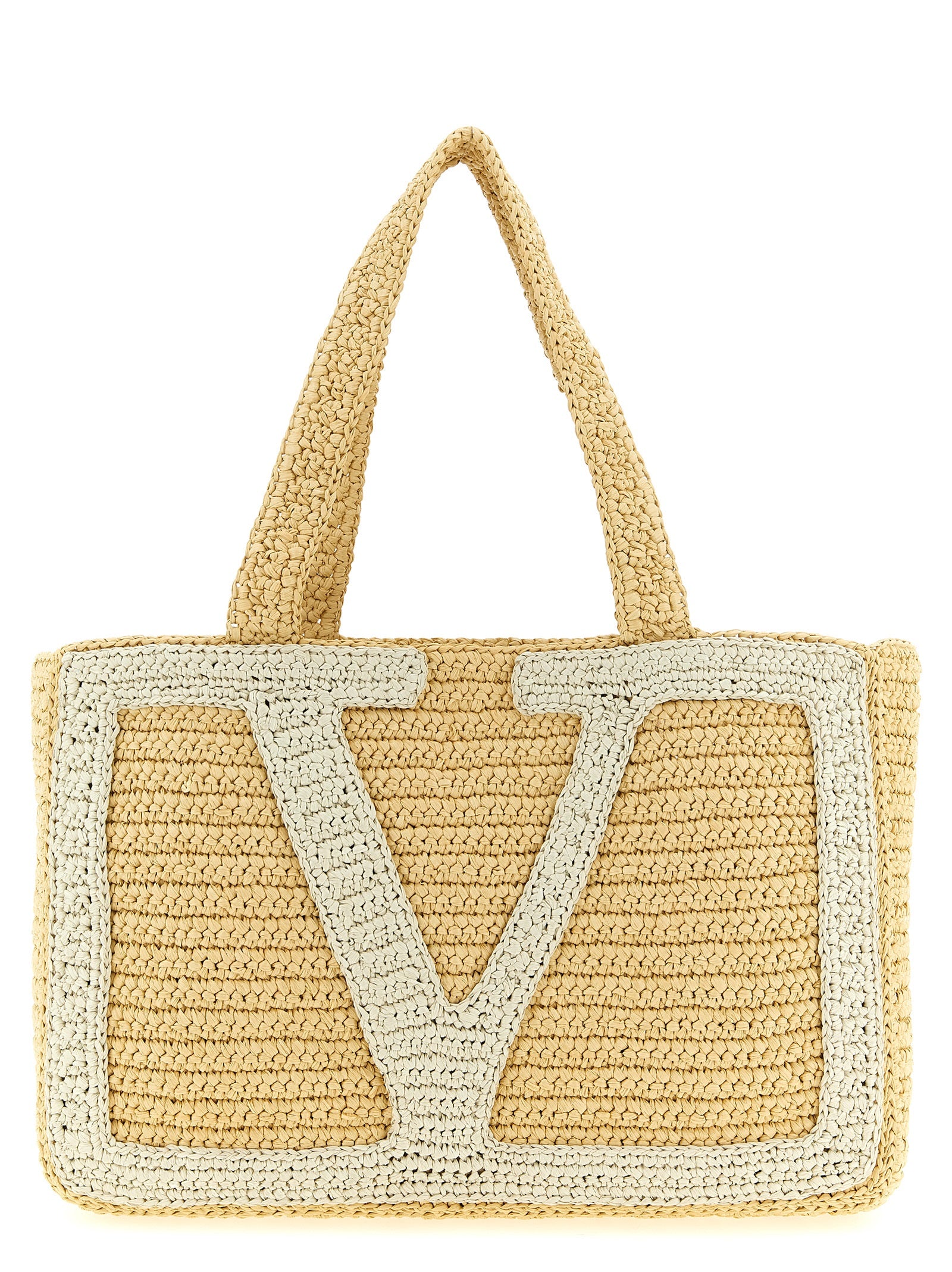 Bolso tote Valentino Garavani de viscosa blanca